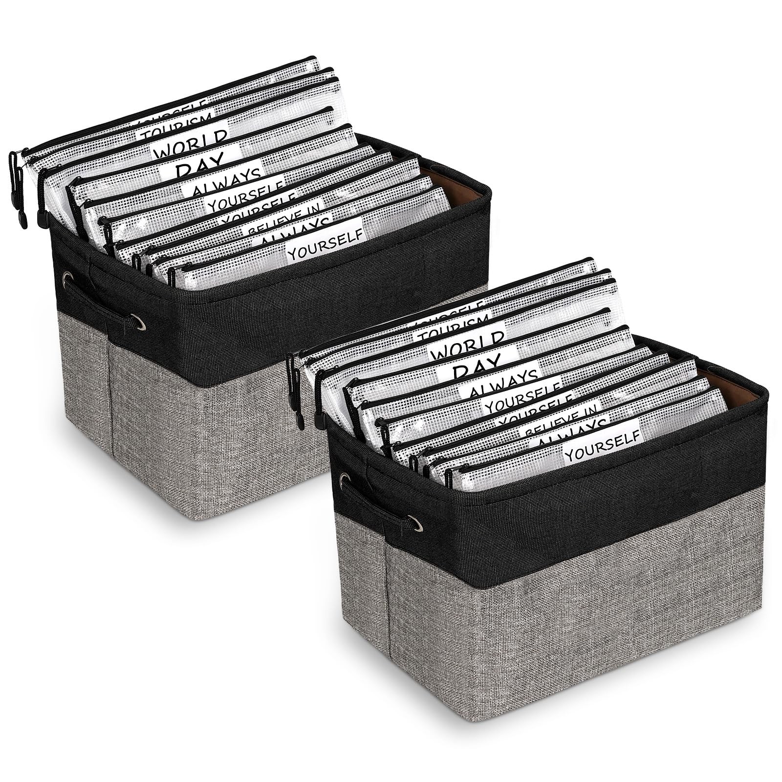 Storage Containers With 10pcs Zipper Bags, Diy Stickers And.