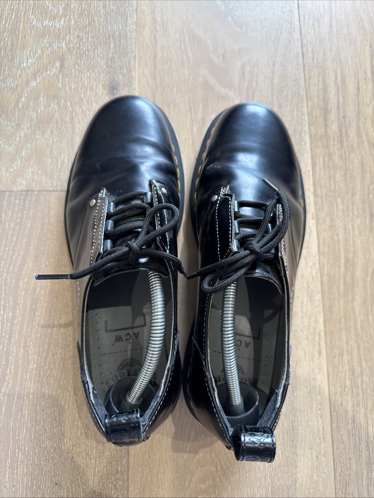 A-Cold-Wall x Dr Martens 1461 ‘Iced’ Black Leather Shoes UK 9 – RARE image 3