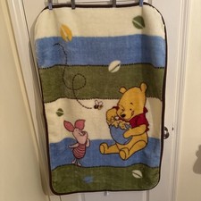 VTG Disney Winnie The Pooh Piglet 30" x 45" Plush Baby Blanket Fleece Lovey
