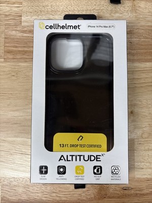 Cellhelmet Altitude X Phone Case for Apple iPhone 14 Pro Max, Smoky Black Onyx