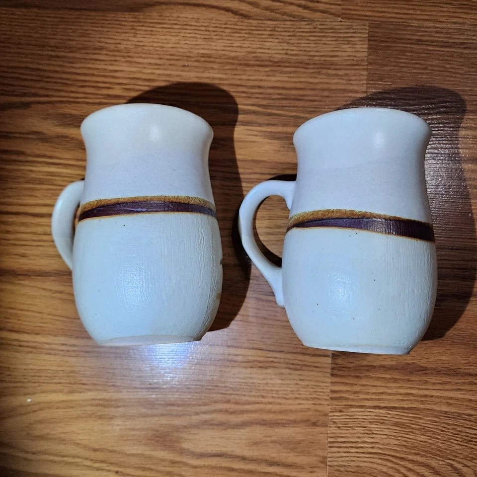 Juego De Colección De 2 Tazas De Café De Cerámica De Gres Otagiri Caballos Salvajes Occidentales Foto 4 de 4