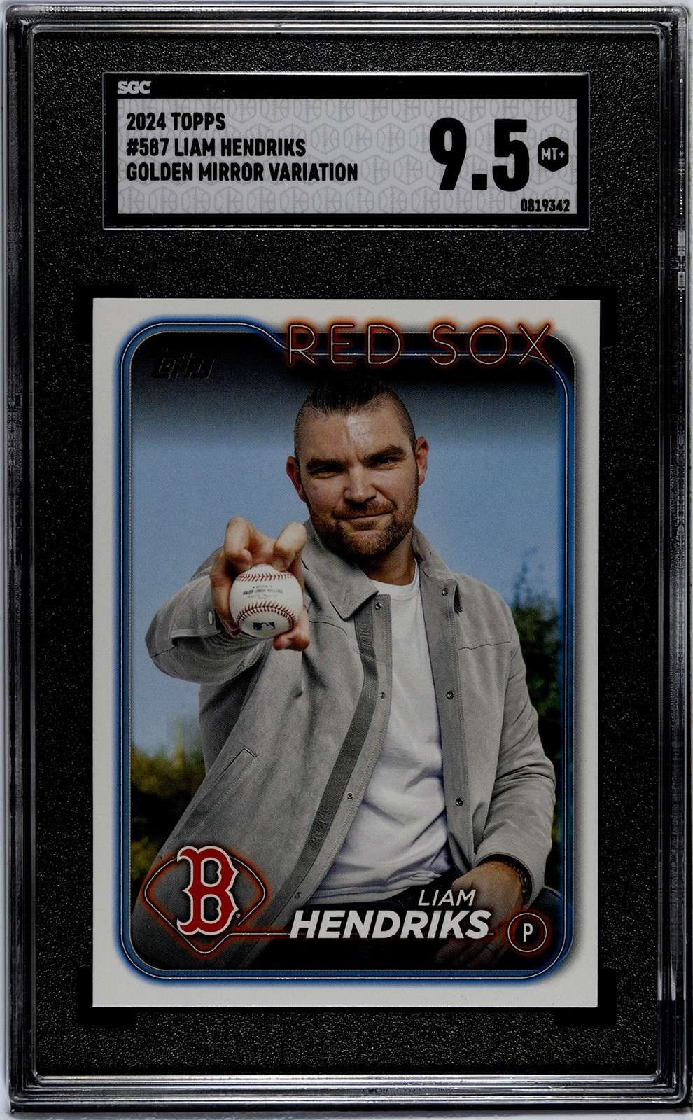 2024 Topps Series 2 - Image Variation Liam Hendriks #587 Golden Mirror SGC 9.5