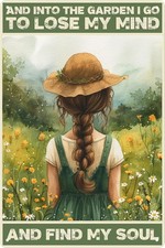 Funny Metal Sign Retro Decor Gardener Gifts, 12 x 8 Inch