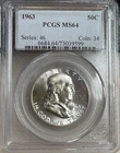 1963 Franklin Half Dollar 50C PCGS MS64