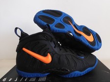 Nike Little Posite Pro Foamposite Knicks Black-Orange-Blue Kids 644792-011 