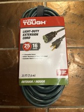 Hyper Tough 25ft 16 Gauge Green Extension Cord Water Resistant Strap