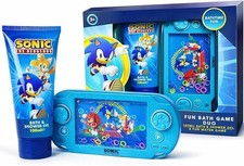 Sonic Bath Set 100ml Shower Gel & Water Ring Game Toy Gift Kids 3+