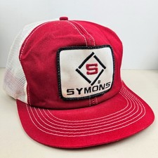 Vintage USA MADE K Products Symons Trucker Hat Snapback Cap