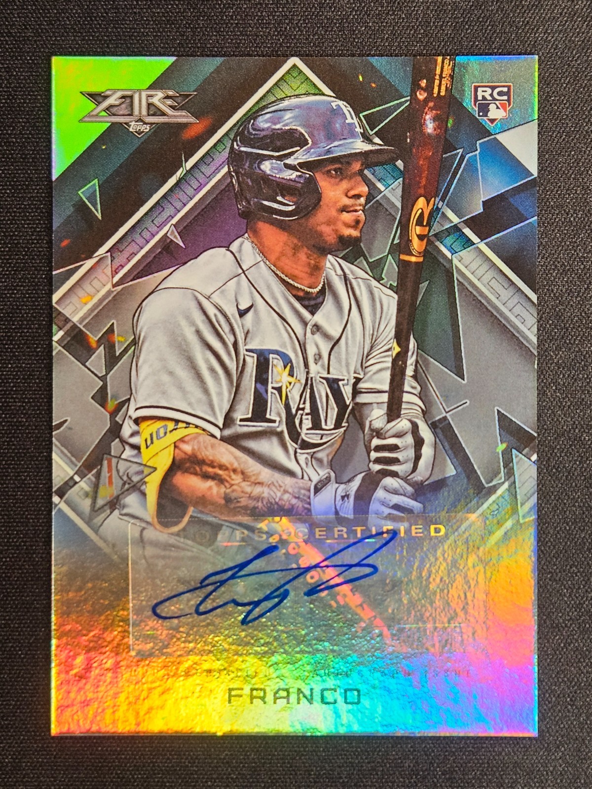 2022 Topps Fire Wander Franco #FA-WF Fire Autographs (RC)