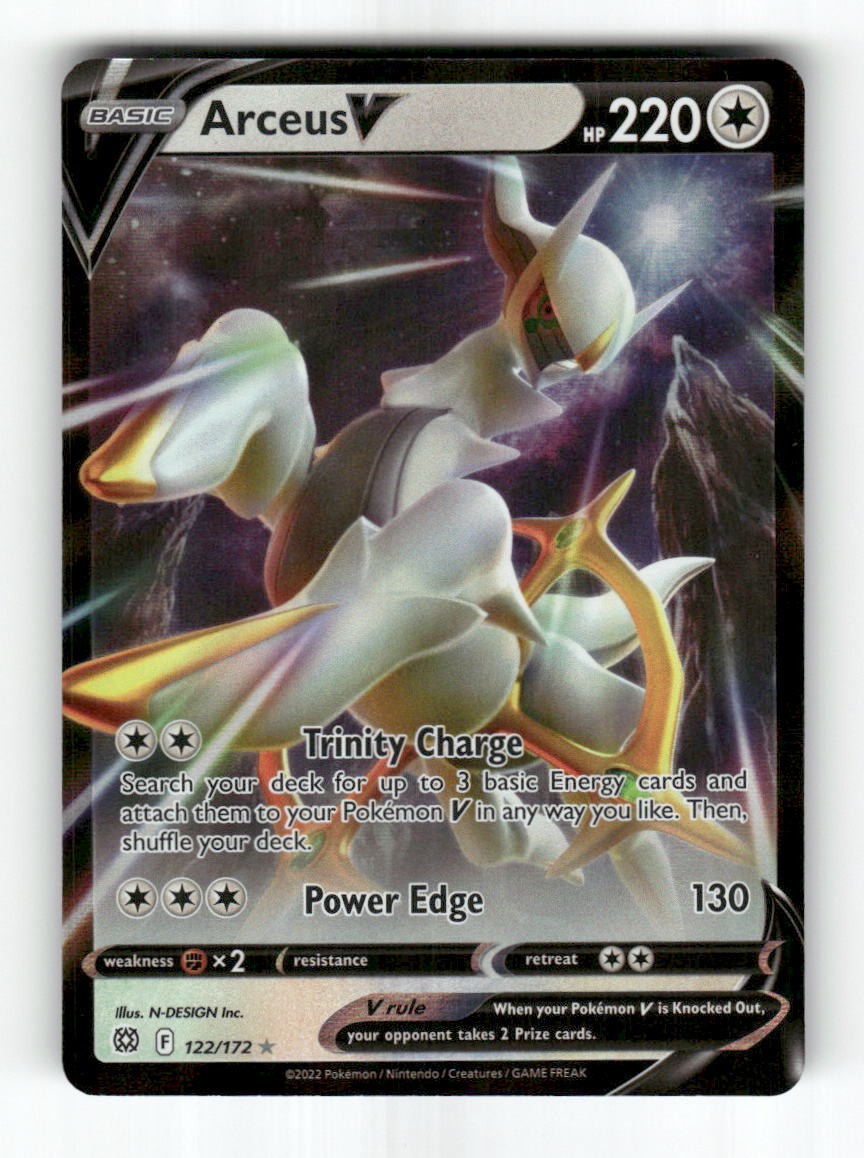 Arceus V - 122/172 - Brilliant Stars - Pokemon - V Rare - Holo NM