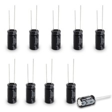 Radial Aluminum Electrolytic Capacitors 1000 uF 25V 10x17mm Bulk 10Pack Box