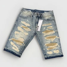 First Row Light Stone Denim Shorts Size 32- Brand New With Tags