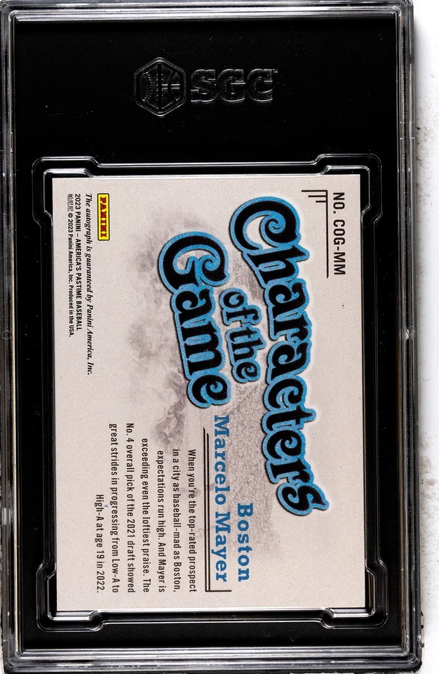 2023 Chronicles Marcelo Mayer America’s Pastime SGC 9 w/10 Auto Jersey Relic /50 - Image 2 of 2