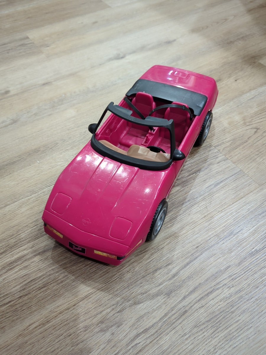 VTG 1994 Mattel Barbie Burgundy Red Convertible Corvette Car