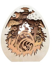 Easter egg wooden table decor