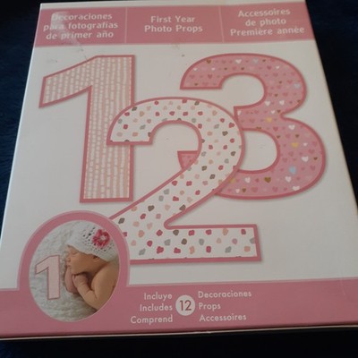 Baby Girl First Year Photo Props (NEW-SEALED)