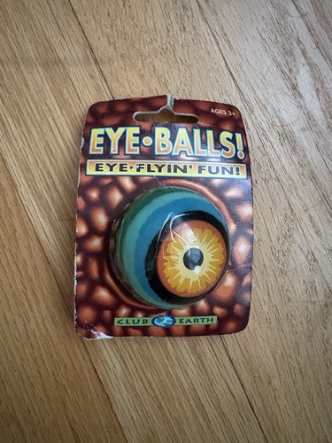 Club Earth Eye Balls! RARE! Vintage 90s Bouncy Ball Sealed New Hard To Find!