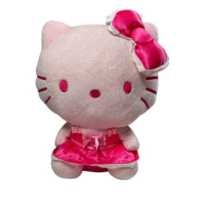 Hello Kitty and Friends Sanrio Hello Kitty Plush Monochrome Pink w/ Dress Cute