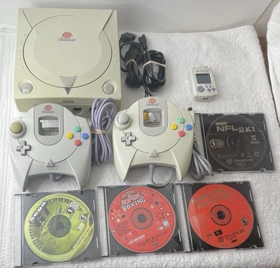 SEGA Dreamcast Console Bundle Lot with 4 games & More- Cleaned-Tested- READ