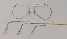 Vintage B L Ray-Ban Aviator 58 14 Frame 3 Temples Parts Repair USA