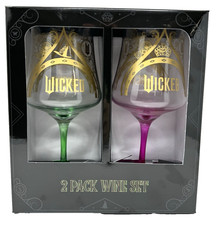 Universal Studios Wicked 2 Pack Wine Glass Set 2024 Minalima