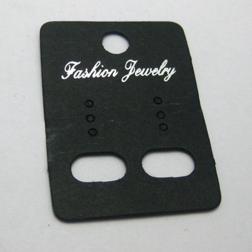 500 Black Jewelry Earring Display Hanging Holder Cards 1.8"X1.2" Jewelry Packagi - Image 2 of 4