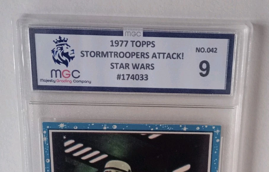 1977 TOPPS STAR WARS STORMTROOPERS ATTACK #42 SERIES 1 TRADING CARD MGC GRADED 9 - Image 3 of 4