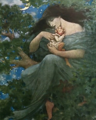 On Top of the Great BEECH TREE -Jessie Wilcox Smith - 8 x 10 In Art Print
