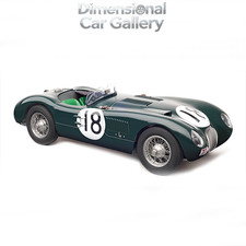 1/18 CMC Jaguar C-Type alloy Full open car model ornament 24H France, green #18