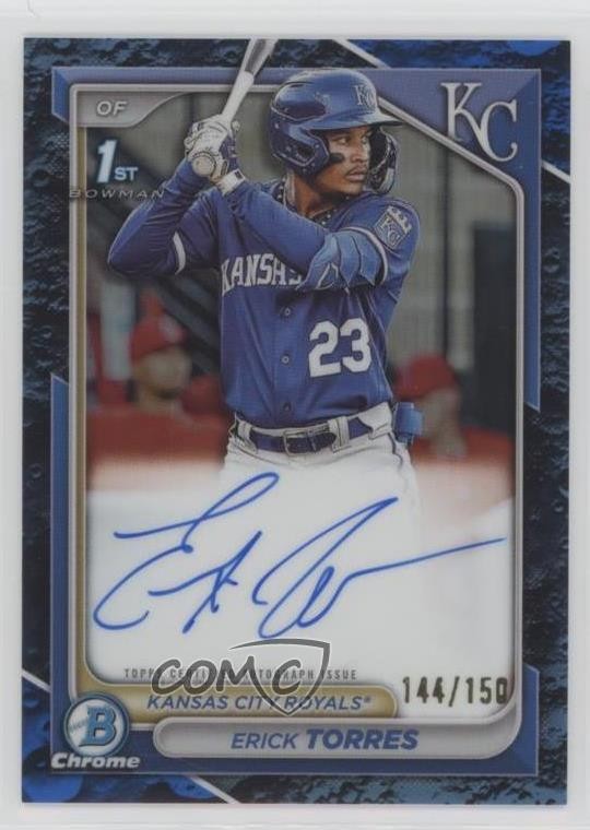 2024 Bowman Chrome Prospect Blue Lunar Refractor /150 Erick Torres #CPA-ET Auto