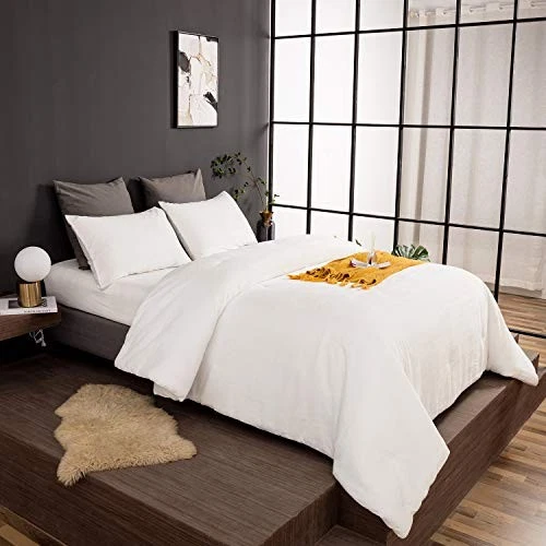 Белые пушистые одеяла комплекты Twin женщин мужчин однотонный Twin-68» * 90» 1-белый - Изображение 4 из 4