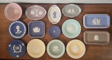 Vintage Lot Of 14 Wedgwood Jasperware Collectible Trinket Dishes Various Styles