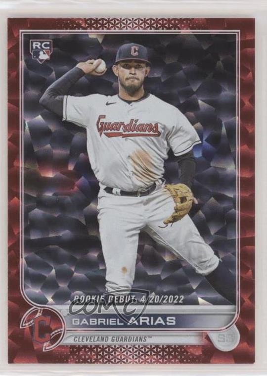 2022 Topps Update Rookie Debut Red Foil 99/199 Gabriel Arias #US321 0q3