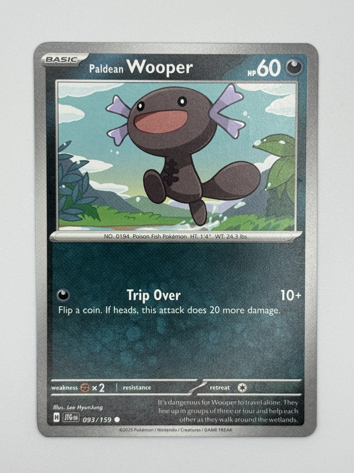 Pokemon - Paldean Wooper - 093/159 Common SV09: Journey Together NM