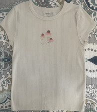 American Eagle Women s M White Knit Embroider...