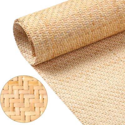 14''X 59'' Natural Cane Webbing V Shape Rattan Webbing Roll for Caning Projects Wo