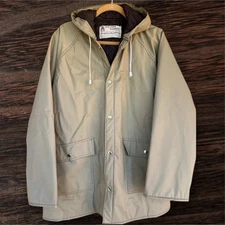 VTG Wetha Guard Academy Broadway Mens LARGE Hooded Quilted Winter Coat Raincoat