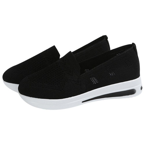 Sneakers donna traspiranti rete tinta unita antiscivolo passeggio scarpe leggere - Foto 18 di 28