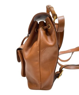 Vintage Gucci Brown Bamboo Leather Backpack Top Handle Outer