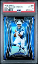 2024 PANINI SELECT BLUE PRIZM #306 ANTHONY RICHARDSON 6/99 PSA 8