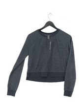 Sweaty Betty Women's Hoodie S Grey Polyester with Cotton Pullover