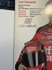 Carl Edwards Signed NASCAR Hero Card #99 Office Depot Racing Autograph — photo 4