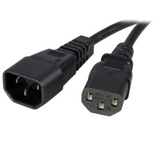 StarTech PXT1001410 10 ft 14 AWG Computer Power Cord Extension - C14 to C13