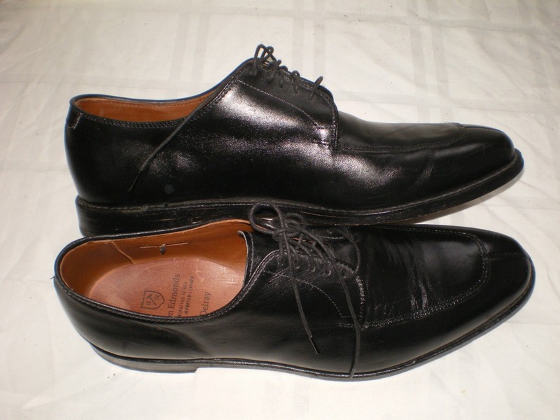 HARDLY WORN Allen Edmonds Delray Split-Toe Black Leather Oxford Shoes 10 D