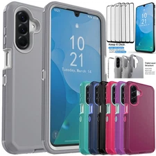 For Samsung Galaxy A17 A07 Heavy Duty Phone Case Cover /Clear Screen Protectors