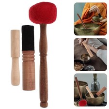 3 Pcs Music Therapy Bowl Stick Sound Accessory Singing Bowls Nepalese
