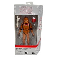 Star Wars Black Series Phase II Clone Trooper 6  Action Figure Holiday Edition