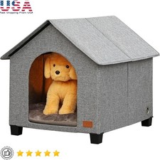 Durable Indoor Dog House Elevated Legs Removable Mats Insulated Cozy Shelter New