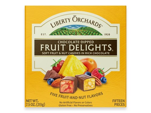 , Chocolate Dipped Fruit Delights - Chewy Gift Box Candies