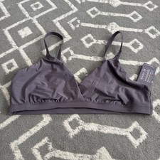 Auden Womens Unlined Triangle Bralette Size XL Adjustable mauve Bra